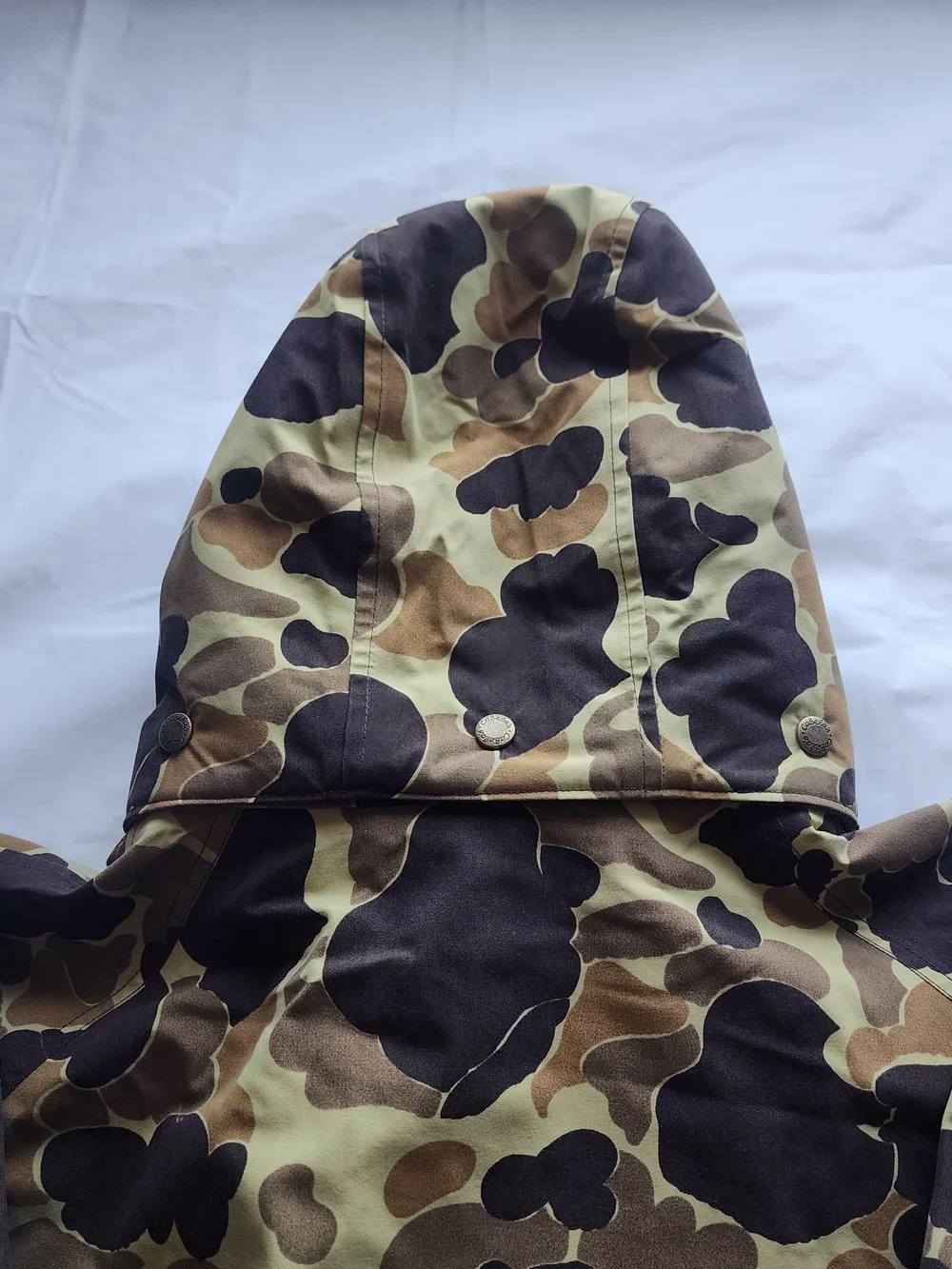 VTG CABELA'S MEN'S OUTDOOR GEAR DUCK CAMO HUNTING HOODED JACKET BROWN SIZE 3XL